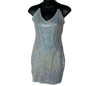 Bijou apparel metallic shimmer sparkle bodycon sheath dress velvet straps sexy